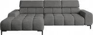 Sofy i kanapy - DomoHome Narożnik tapicerowany w kształcie litery L Lewa strona 177x270 cm Narożnik z funkcją spania Sofa rozkładana Funkcja spania Małe 3 siedziska Regulowane zagłówki Regulowane siedzisko Ciemnoszary - miniaturka - grafika 1
