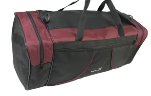 Torba Podróżna Średnia CONVEY (PL) CZARNO-BORDOWA 62 x 24 x 24 [cm] - Torby męskie - miniaturka - grafika 1