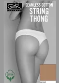 Majtki damskie - FIGI GATTA SEAMLESS COTTON STRING THONG L NUDE - Gatta - miniaturka - grafika 1