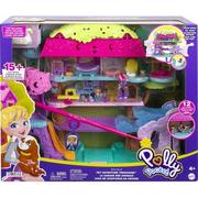 Lalki dla dziewczynek - Lalka MATTEL Polly Pocket Przygody zwierzątek Domek na drzewie HHJ06 - miniaturka - grafika 1