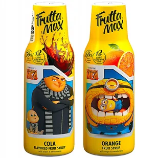 Syrop FruttaMax MINIONKI COLA 500ml + Syrop FruttaMax MINIONKI POMARAŃCZA 500ml - Syropy i koncentraty owocowe - miniaturka - grafika 1