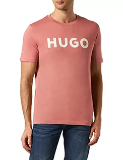 Koszulki męskie - HUGO Męski T-shirt Dulivio, średni różowy 665, M, Medium Pink665, M - grafika 1