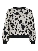 Swetry damskie - Vila Sweter "Tip" w kolorze szaro-czarnym - miniaturka - grafika 1