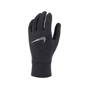 Nike Rękawiczki do biegania z polaru czarny/srebrny S/M - Rękawiczki - miniaturka - grafika 1