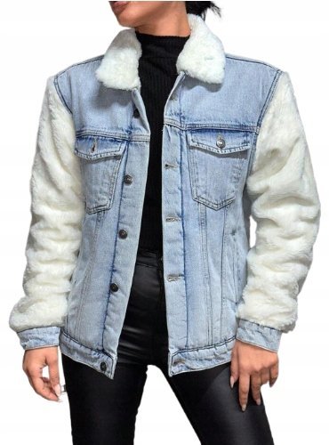 SHEIN JEANSOWA KURTKA DAMSKA OCIEPLANA M ŁŁA