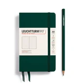Notesy i bloczki - Notatnik Leuchtturm1917 Pocket A6, twarda oprawa, kropki, Forest Green - miniaturka - grafika 1