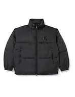 Kurtki męskie - Armani Exchange Męska kurtka Sustainable, Key Look, Zipper Jacket, czarna, Large, czarny, L - miniaturka - grafika 1