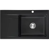 Zlewozmywaki - Zlewozmywak BERG Grazia BRZ19C11P Czarny - miniaturka - grafika 1