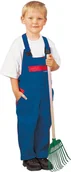 Odzież robocza - Spodnie ogrodniczki dziecięce, 100%BW, 290g/m², 146/152, chabrowy/czerwony - miniaturka - grafika 1
