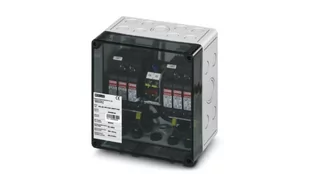 Phoenix contact Skrzynka przyłączeniowa PV 1000V DC Typ 1+2 2MPPT złącze SUNCLIX z wyposażeniem SOL-SC-1ST-0-DC-2MPPT-1001 2404299 2404299 - Rozdzielnie elektryczne - miniaturka - grafika 1