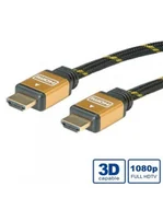 Kable - ROLINE Kabel GOLD HDMI HighSpeed + Ethernet, M/M, 7.5m - miniaturka - grafika 1