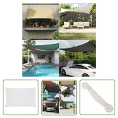 Parasole ogrodowe - The Living Store Prostokątny żagiel ogrodowy - tkanina Oxford - 2 -5x5 m - biały - Żagiel Ogrodowy - miniaturka - grafika 1