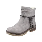 Botki damskie - Rieker Damskie sztyblety Y7463, Szary Grey 40 40, 37 EU - miniaturka - grafika 1