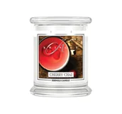 Świece - Świeca zapachowa Kringle Candle Cherry Chai, średni, klasyczny słoik, 411 g, z 2 knotami - miniaturka - grafika 1
