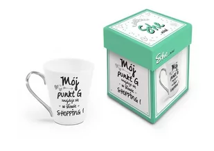 Kubek skos z srebrnym uchem ""Punkt G"" - Kubki - miniaturka - grafika 1