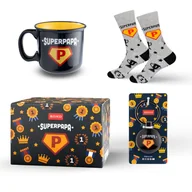 Skarpetki męskie - Zestaw skarpetki męskie Super Papa w kubku z brelokiem-40–45 - miniaturka - grafika 1