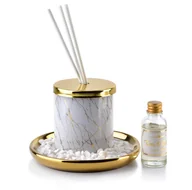 Aromaterapia - Lumarko Dyfuzor Zapachowy Śr.7,5xh9cm Z Podstawką 14cm Marmur! - miniaturka - grafika 1