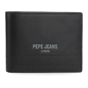 Pepe Jeans Głęboki portfel z uchwytem na karty Czarny 11x8,5x1 cm Skóra by Joumma Bags, Czarny (Black), Talla única, Portfel na karty - Portfele - miniaturka - grafika 1