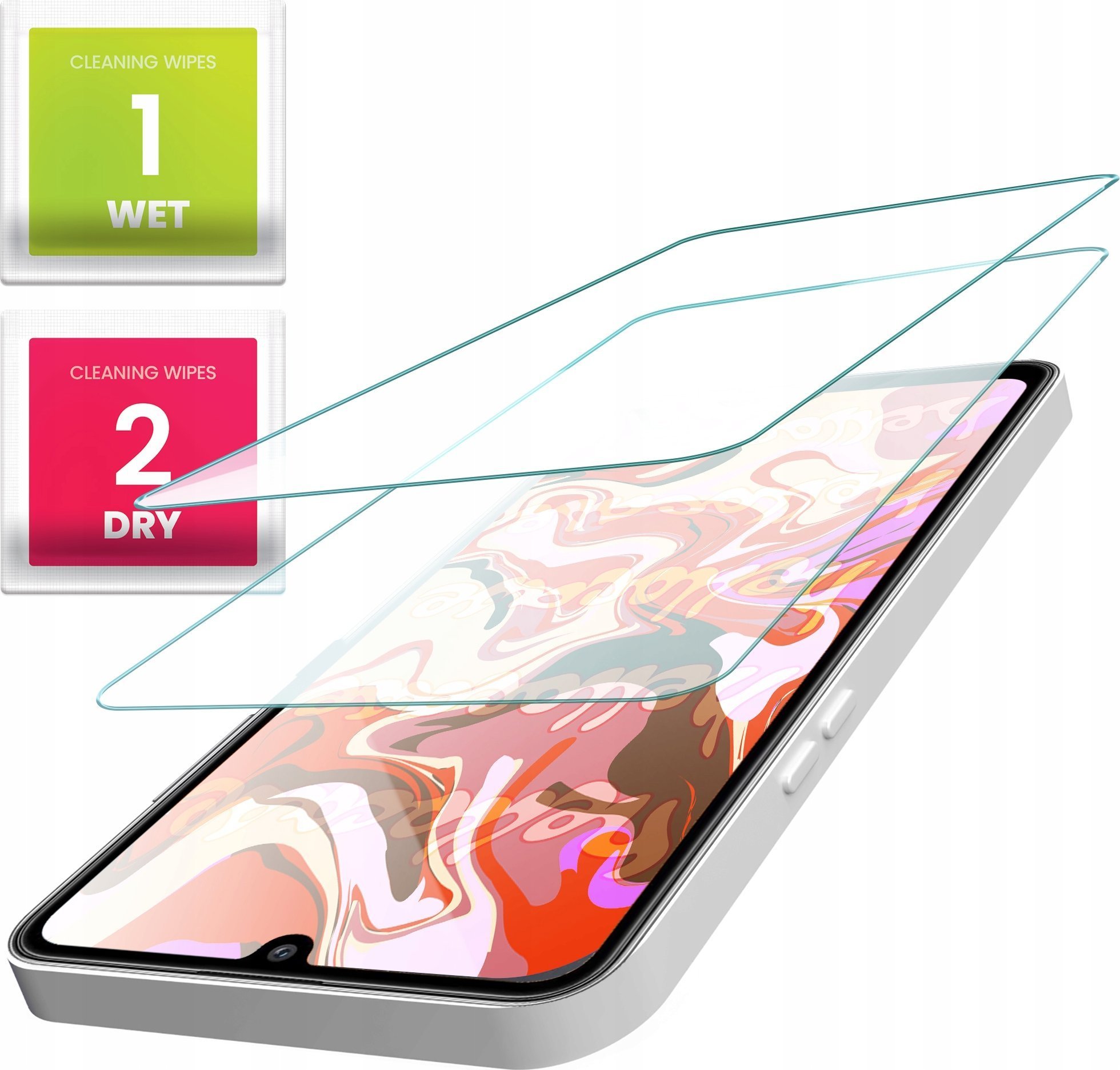 Hello Case 2-PAK Szkło Hartowane do Samsung Galaxy A34 5g 9H, płaskie 2.5D, ochronne
