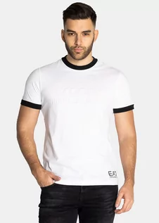 Koszulki męskie - Koszulka męska biała EA7 Emporio Armani 6KPT34 PJBYZ 1100 - grafika 1