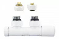 Zawory i kraniki - Zawór regulacyjny 50mm TWINS biały mat prawy Pex - miniaturka - grafika 1