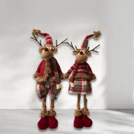 Ozdoby bożonarodzeniowe - Renifer tekstylny 20 x 17 x 71 cm mix wzorów - miniaturka - grafika 1