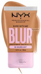 NYX Professional Makeup - BARE WITH ME - BLUR - Blurring Tint Foundation - Wygładzający podkład do twarzy - 30ml - 08 GOLDEN LIGHT - Podkłady do twarzy - miniaturka - grafika 1