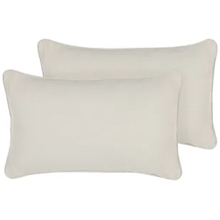 2 Poduszki Dekoracyjne 30 X 50 Cm Białe Heliotrope - Poduszki dekoracyjne - miniaturka - grafika 1