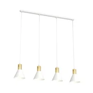 Lampy sufitowe - Rosa lampa wisząca 4xE27 biała/złota 1389/4 - miniaturka - grafika 1