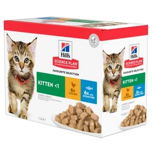 Hill's Science Plan Kitten wielopak Ryba i kurczak 24x85 g - Mokra karma dla kotów - miniaturka - grafika 1
