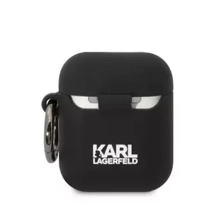 Etui ochronne na słuchawki Karl Lagerfeld KLA2RUNCHK do Apple AirPods 1/2 cover czarny/black Silicone Choupette Head 3D - Akcesoria do słuchawek - miniaturka - grafika 2