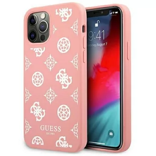 Guess nakładka do iPhone 12 Pro Max 6,7" GUHCP12LLSPEWPI różowa hard case Peony Collection GUE001328 - Etui i futerały do telefonów - miniaturka - grafika 2