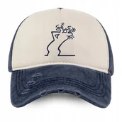 Czapki i chusty sportowe męskie - Czapka z daszkiem męska damska bawełniana vintage przecierana balum 18 - miniaturka - grafika 1