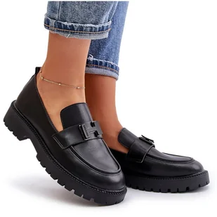 Mokasyny Damskie Skórzane Vinceza 62187 Czarne - Mokasyny damskie - miniaturka - grafika 1