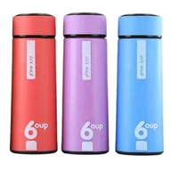 Shakery i bidony sportowe - Kingszop Szklana Sportowa Motywacyjna Butelka Bidon Na Wodę Sok Smoothie Napoje W Osłonie 450Ml Kolory - miniaturka - grafika 1