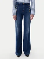 Spodnie damskie - ViCOLO Jeansy DD5078 Niebieski Wide Leg - miniaturka - grafika 1