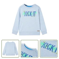 Bluzy dla dziewczynek - Bluza dziecięca - jasnoniebieski melanż - 116 - Bluza Dla Dziecka - miniaturka - grafika 1