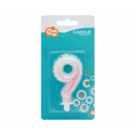 Urodziny dziecka - Godan Świeczki urodzinowe - Cyferki 9 perłowa - miniaturka - grafika 1