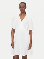 Sukienki - Pieces Sukienka letnia Sastina 17156475 Biały Regular Fit - miniaturka - grafika 1