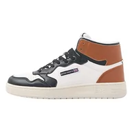 Koszulki męskie - British Knights NOORS MID High Top męskie buty typu sneaker, biały czarny pomarańczowy, 42 EU - miniaturka - grafika 1