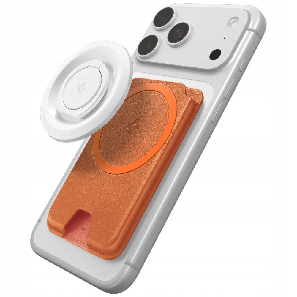 Magnetyczny portfel Spigen Valentinus MagFit+ MagSafe pomarańczowy