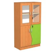 Meble do szkół i przedszkoli - Szafa szkolna z witryną Fala 28, szer. 800 mm - miniaturka - grafika 1