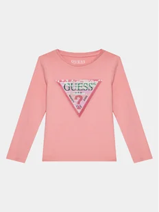 Guess Bluzka K4RI30 K6YW1 Różowy Regular Fit - Bluzki damskie - miniaturka - grafika 1