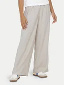 Spodnie damskie - ONLY Spodnie materiałowe Aris 15337956 Beżowy Straight Fit - miniaturka - grafika 1