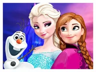 Zabawki kreatywne - Haft diamentowy mozaika diamentowa zestaw xxl 5d dla dzieci 30*40 elsa&anna - miniaturka - grafika 1