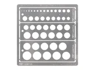 Akcesoria i części modelarskie - Szablon modelarski (koła 1mm-12,5mm) Tamiya 74150 Modeling Template - miniaturka - grafika 1