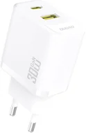 Ładowarki do telefonów - Ładowarka sieciowa USB-A USB-C GaN PD 30W - biała Ładowarka sieciowa USB-A USB-C GaN PD 30W - biała - miniaturka - grafika 1