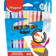 Przybory szkolne - Maped Flamastry Colorpeps Oops wymazywalne 12 szt. - miniaturka - grafika 1