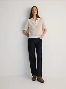 Reserved - Jeansy straight leg - granatowy - Spodnie damskie - miniaturka - grafika 1