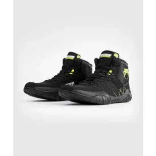 Venum Buty Zapaśnicze Training Camp 4.0 Black/Neon Green - Kimona, stroje i obuwie - miniaturka - grafika 1